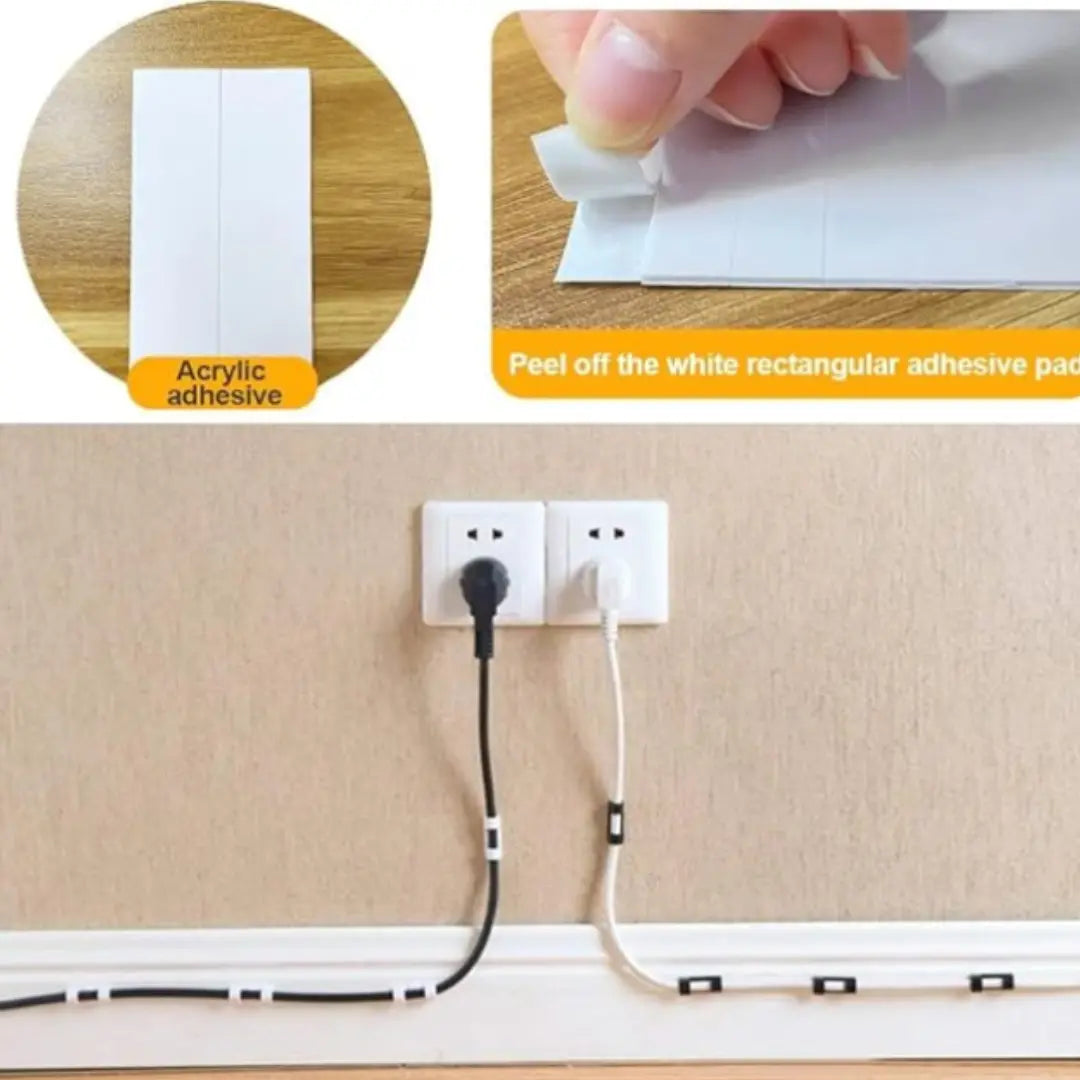 Clips Organisateurs de CĂąbles (Lot de 20)