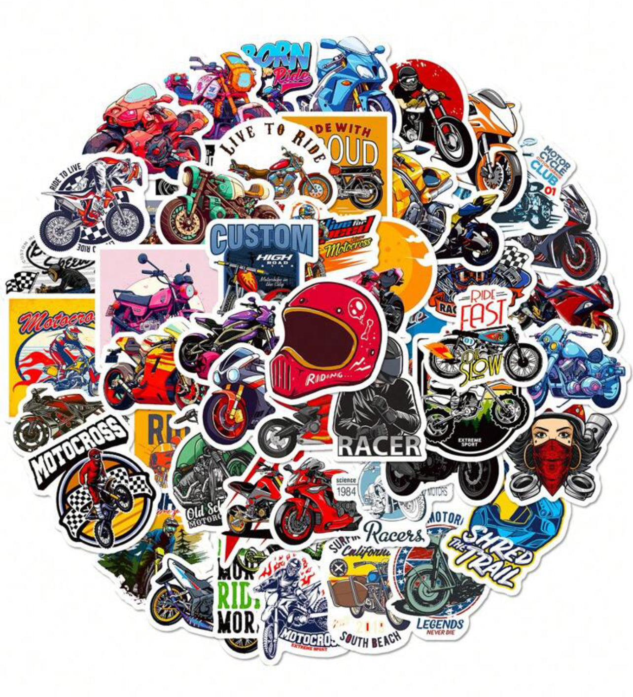 Stickers motos 🏍️🔥- x10 pièces