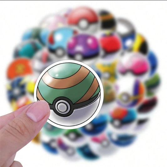 Pokeballs Stickers - x10 pieces