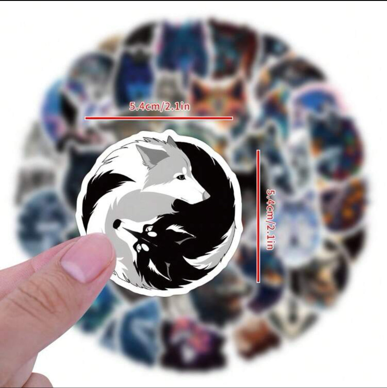 Stickers de loups - x10 pièces