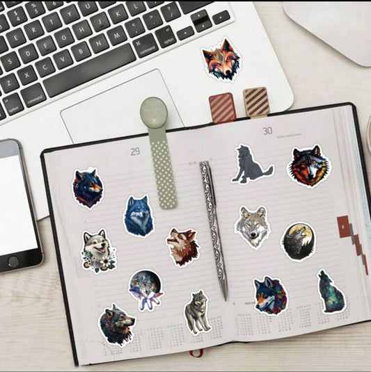 Stickers de loups - x10 pièces