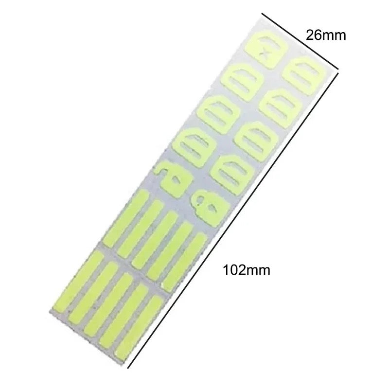 Autocollants Lumineux pour Commandes de Vitres - 16 pièces