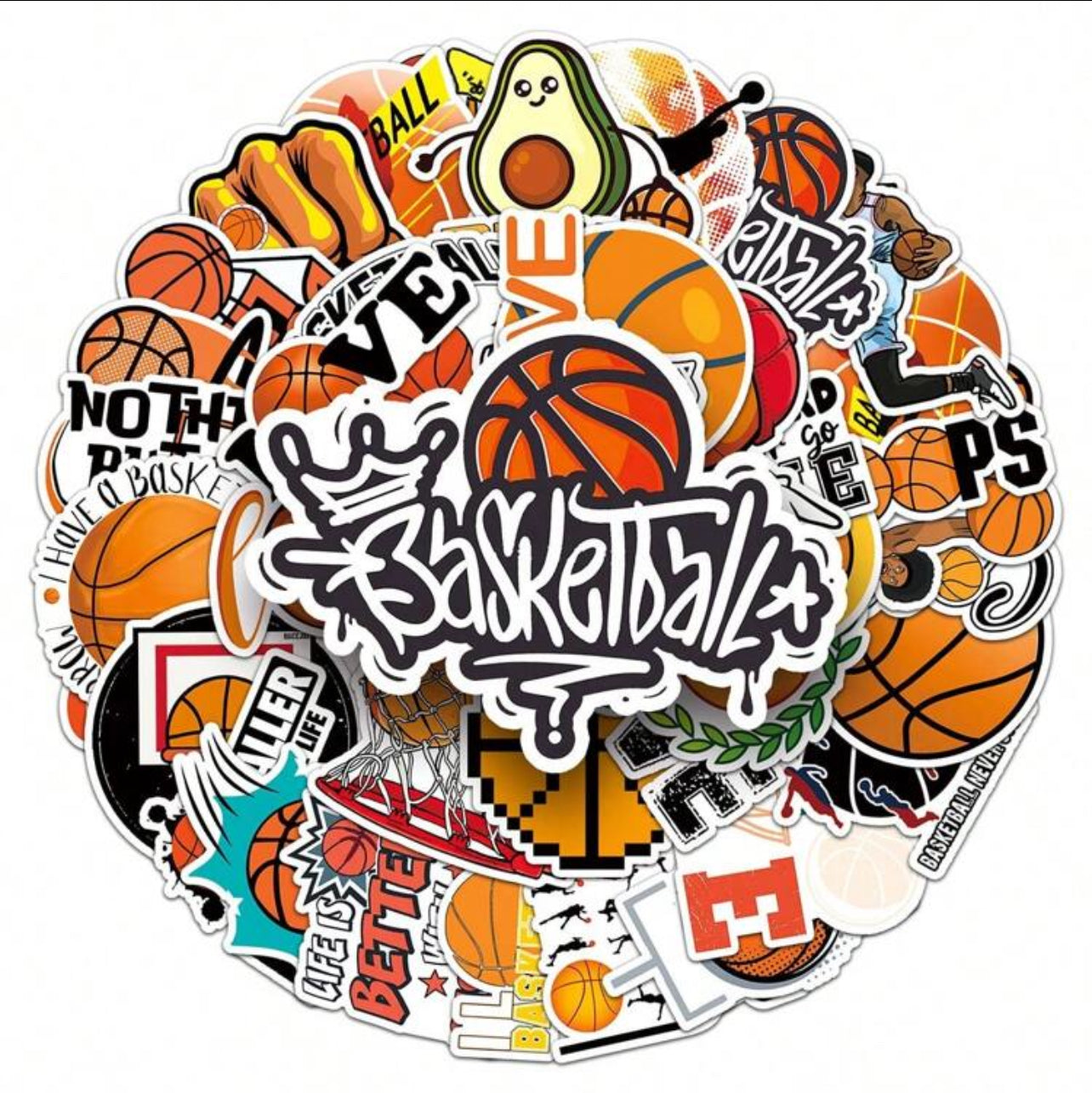 Autocollants Basketball - x10 pièces