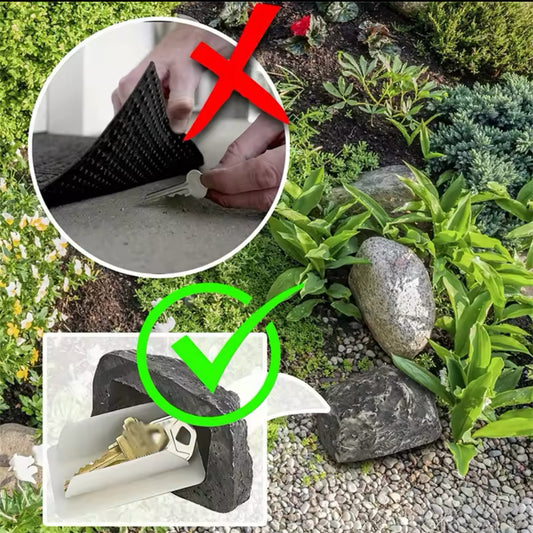 Cache-clé pierre camouflage extérieur