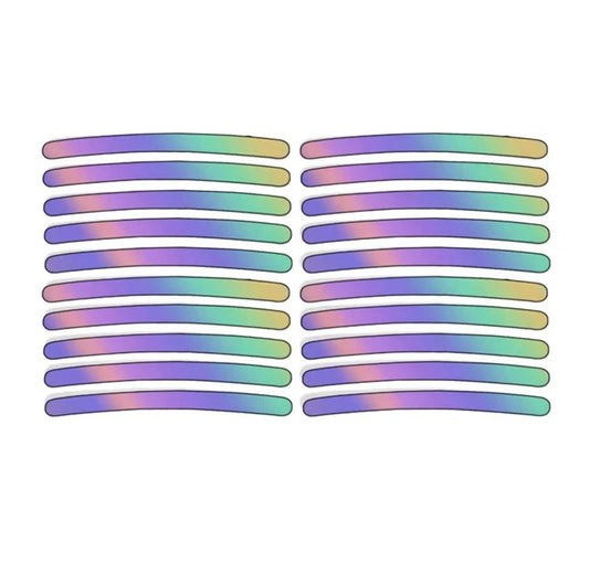 Autocollants de Jante de Voiture - Effet Arc-en-Ciel - 20 pièces