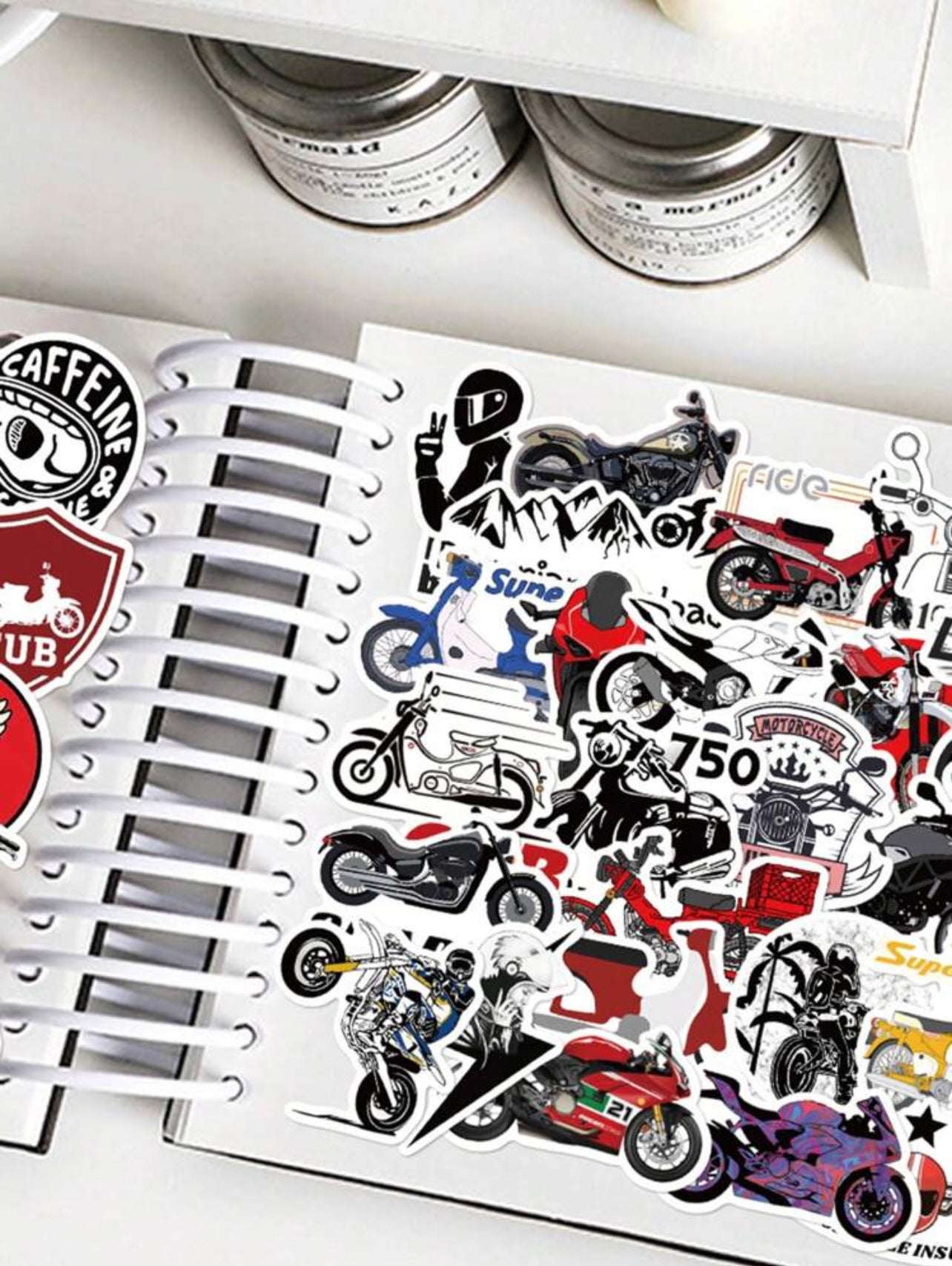 Autocollants Motos - x10 Pièces