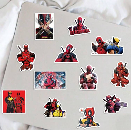 Autocollants Deadpool et Wolverine - x10 Pièces