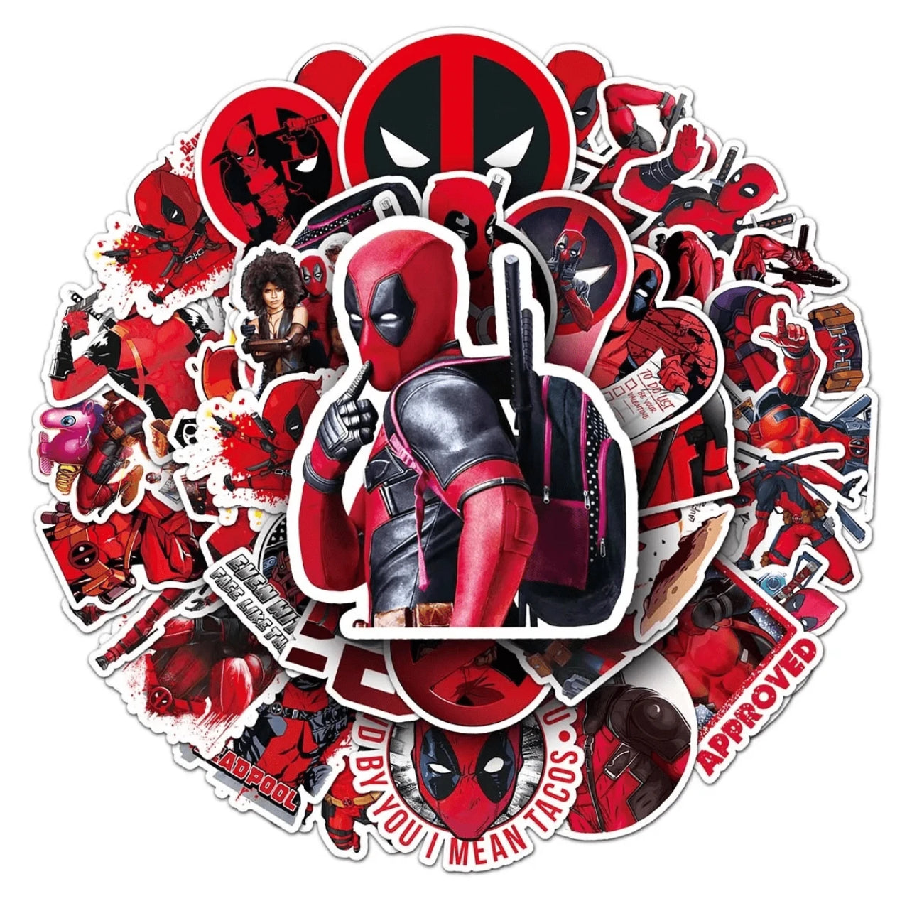 Autocollants Deadpool - x10 pièces