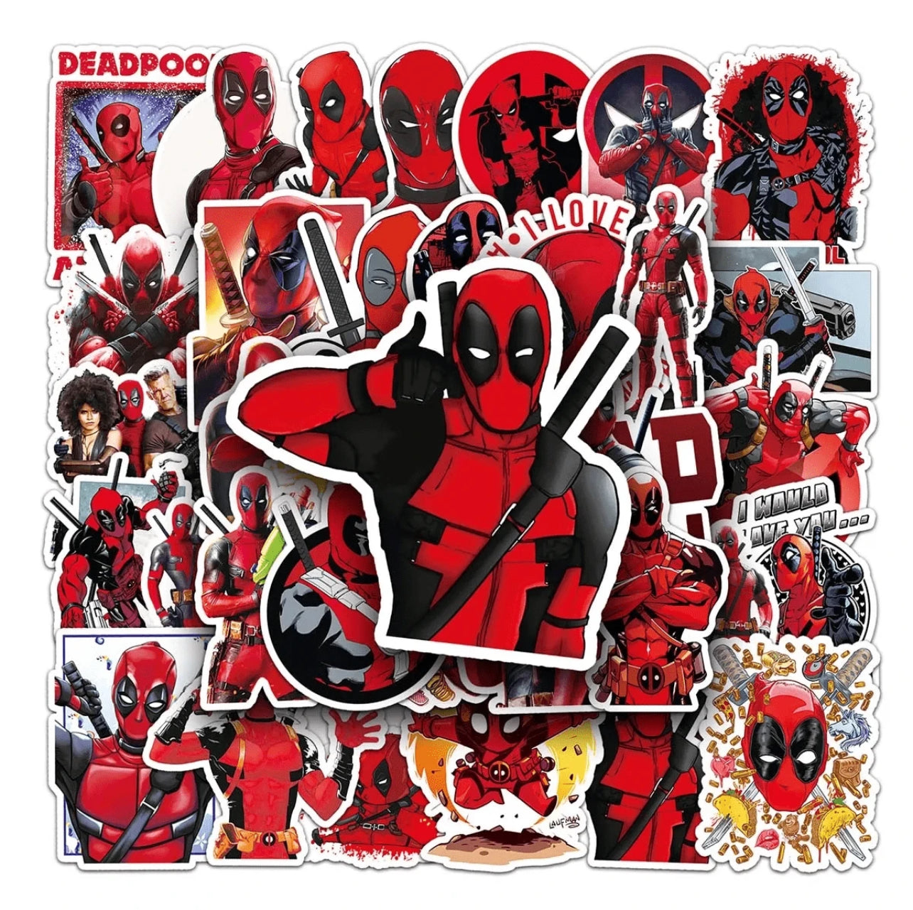 Autocollants Deadpool - x10 pièces