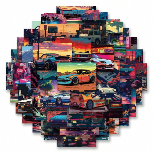 Stickers Voitures Rétro - x10