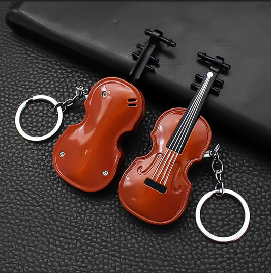 Briquet Miniature Violon - Design Original avec Porte-clé