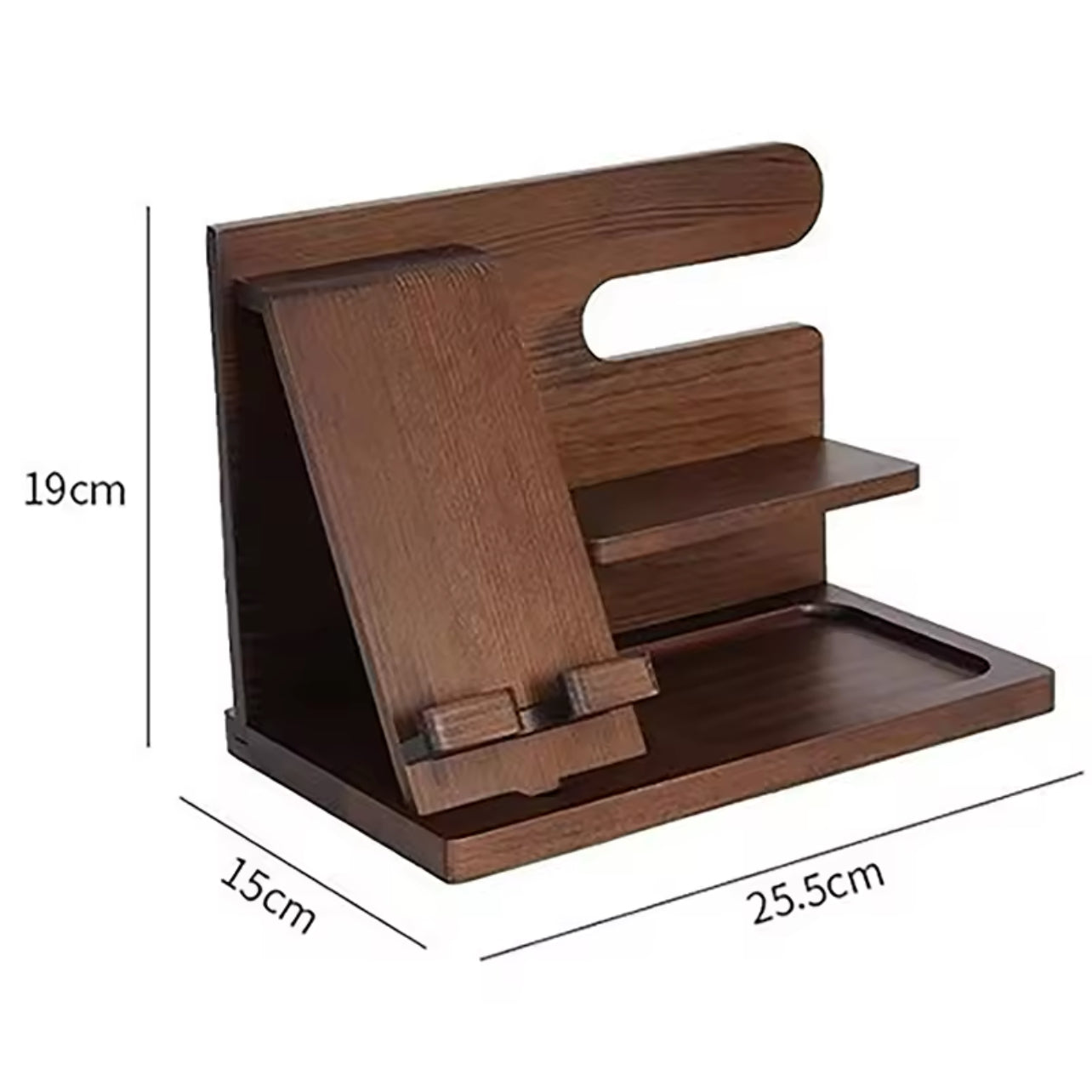 Support multifonction pour téléphone portable en bois