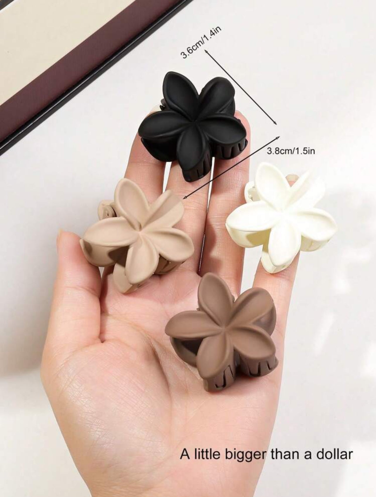 4 Mini Pinces Fleurs