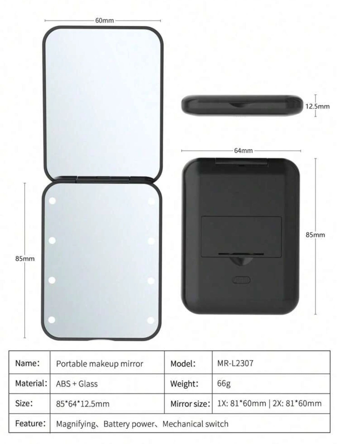 Miroir Compact LED