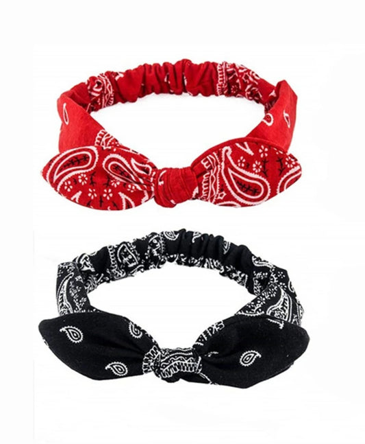 2 Bandeaux Nœud Bandana