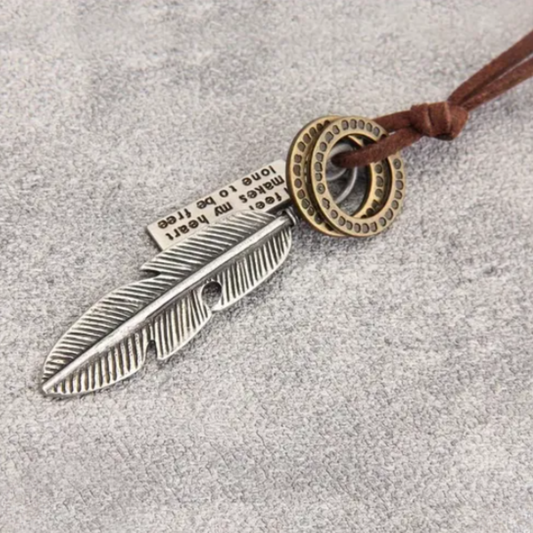 Collier Plume Vintage