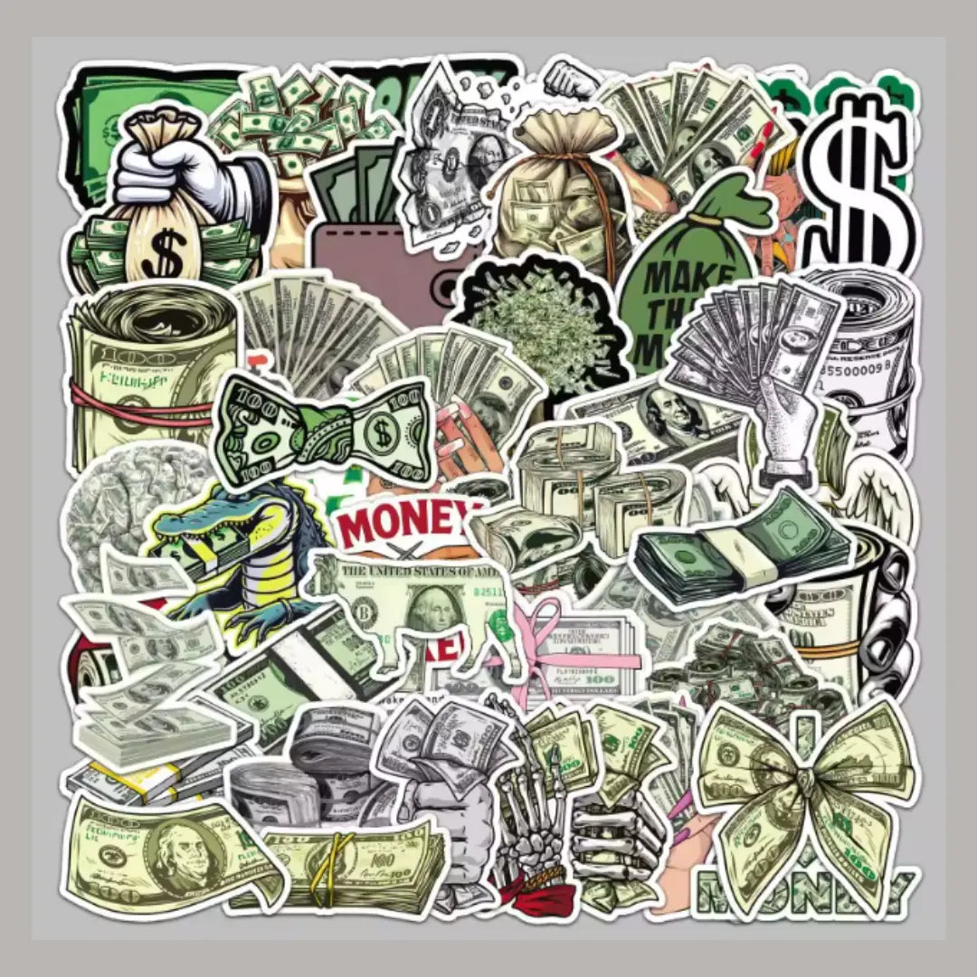 10 Autocollants Billets