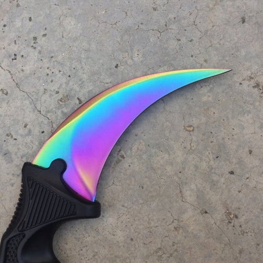 Couteau Karambit Arc-en-Ciel