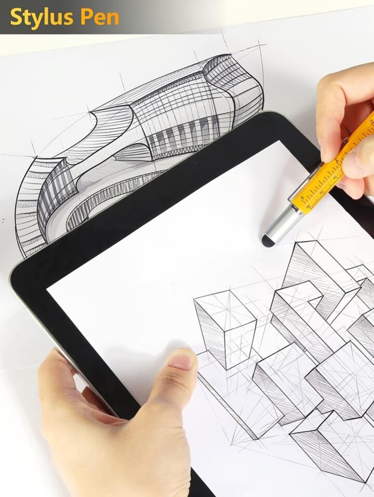 Stylo Multifonction Pratique Jaune