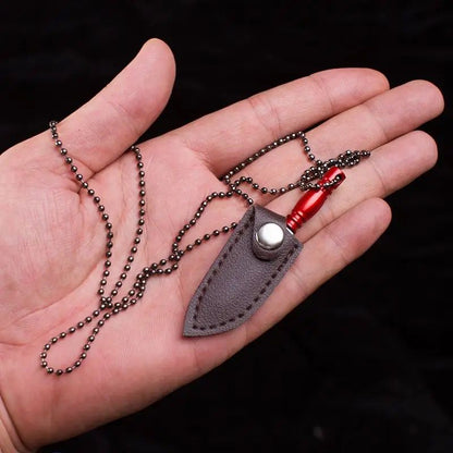 Mini couteau pendentif avec étui