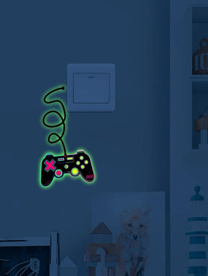 Autocollants Lumineux en Forme de Manette de Jeu - 1 pièce
