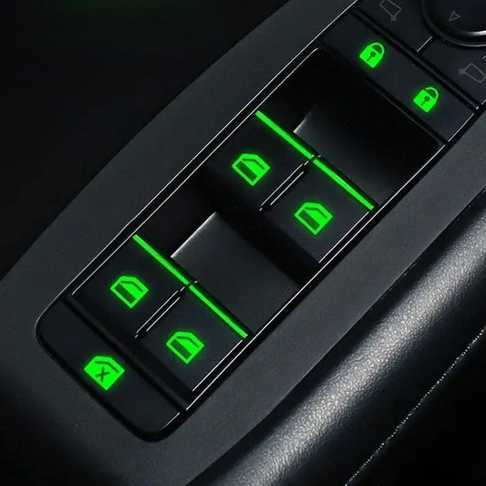 Autocollants Lumineux pour Commandes de Vitres - 16 pièces