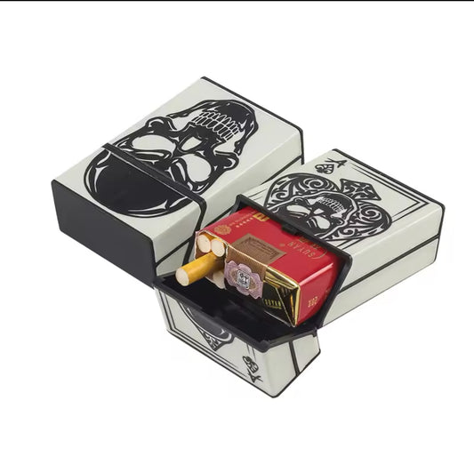 Boîte à Cigarettes Crâne Fluorescente