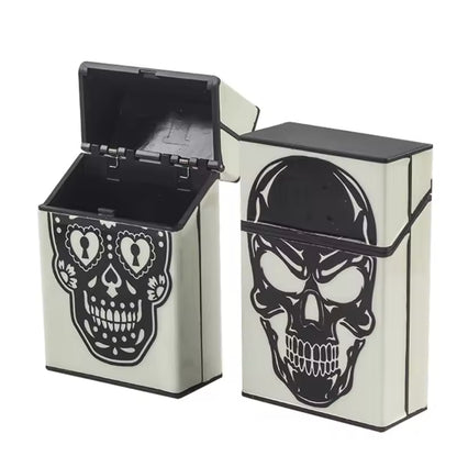 Boîte à Cigarettes Crâne Fluorescente