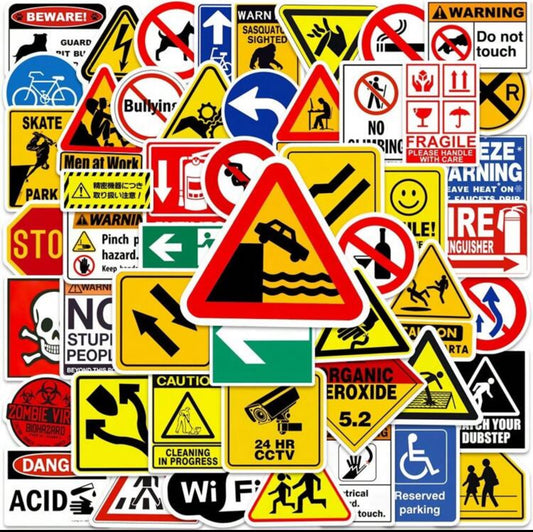 Autocollants Signaux de Sécurité - x10 pièces