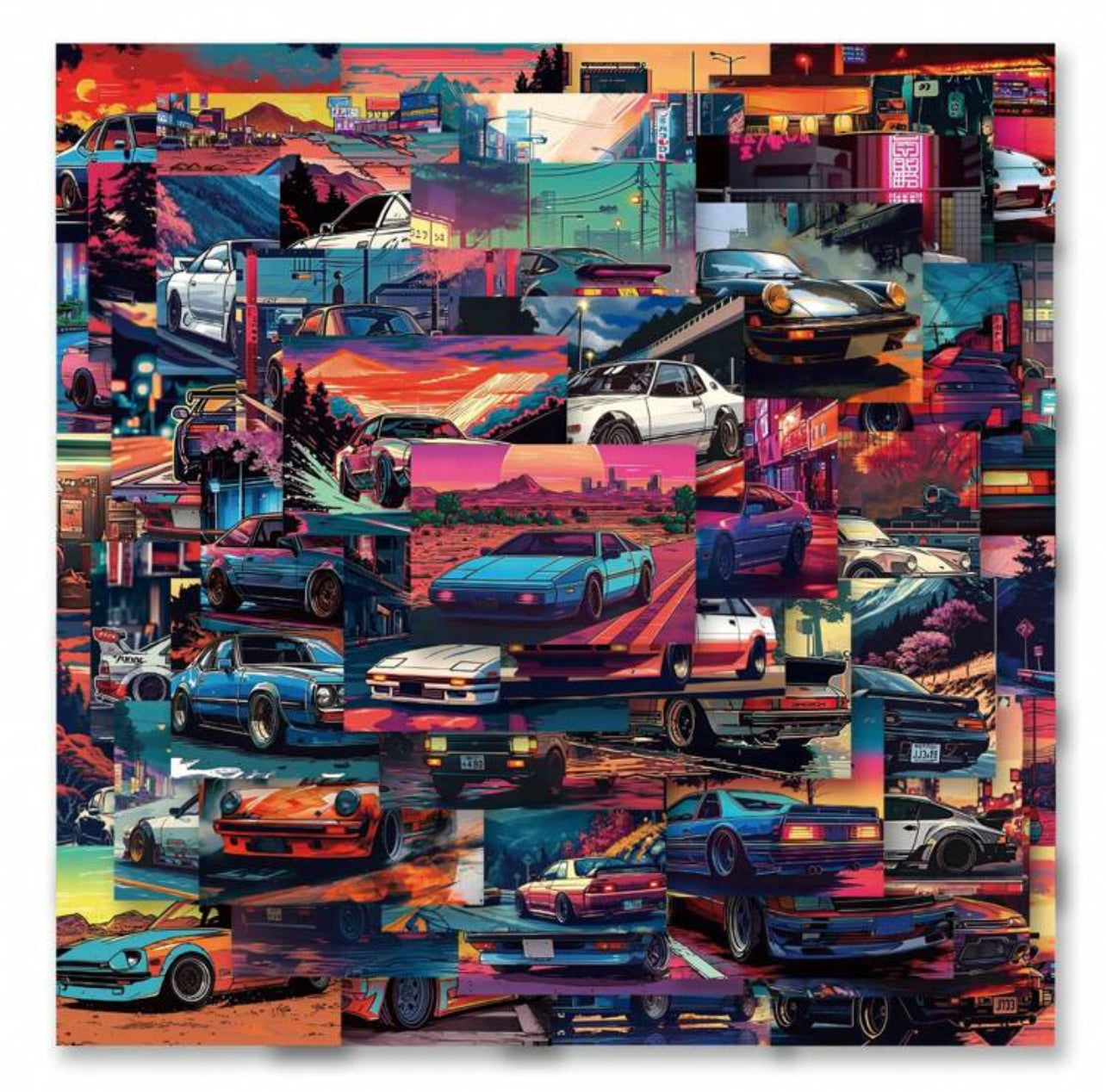 Stickers Voitures Rétro - x10