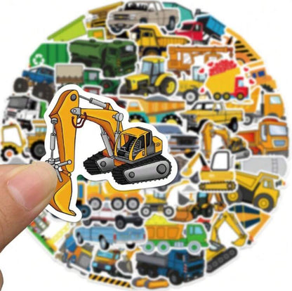 Stickers Véhicules de Chantier - x10