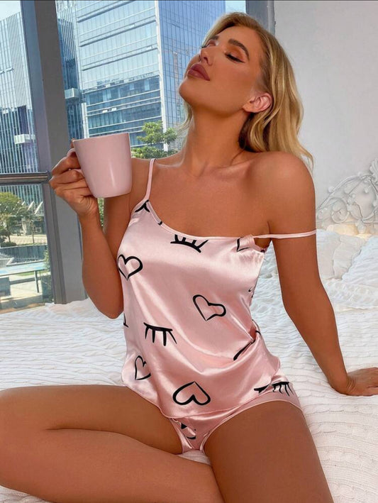 Pyjama Satin Cœur
