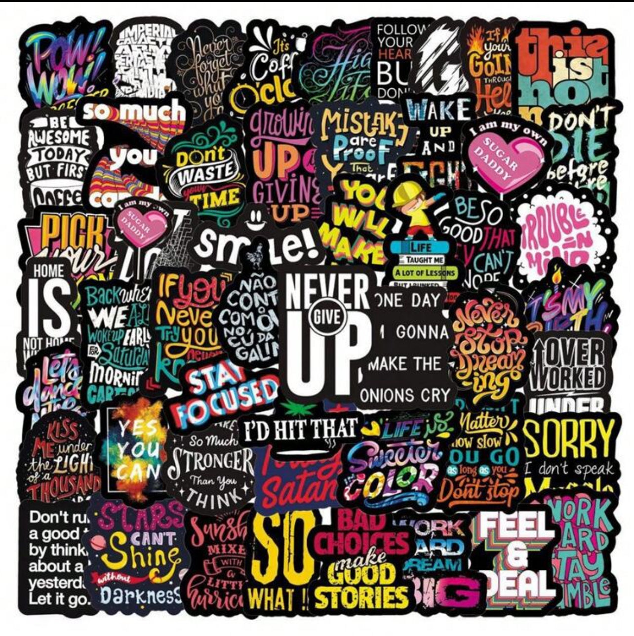 Stickers Motivants Colorés - x10