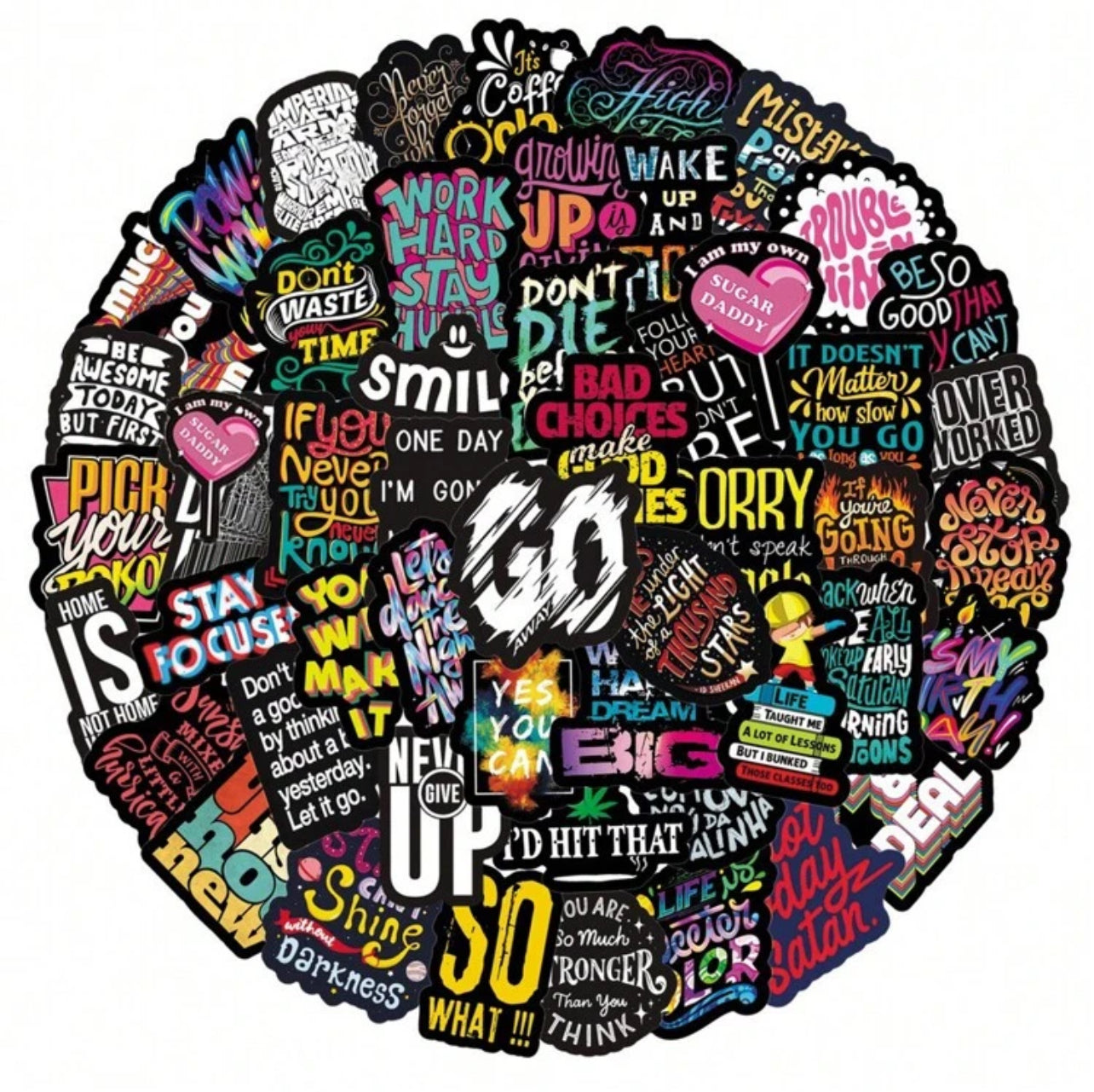 Stickers Motivants Colorés - x10