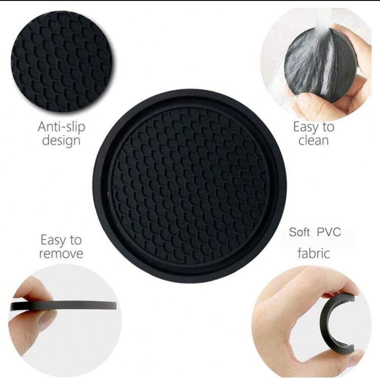2 Tapis Antidérapant Porte Gobelet