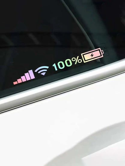Sticker Voiture Icônes Connectées