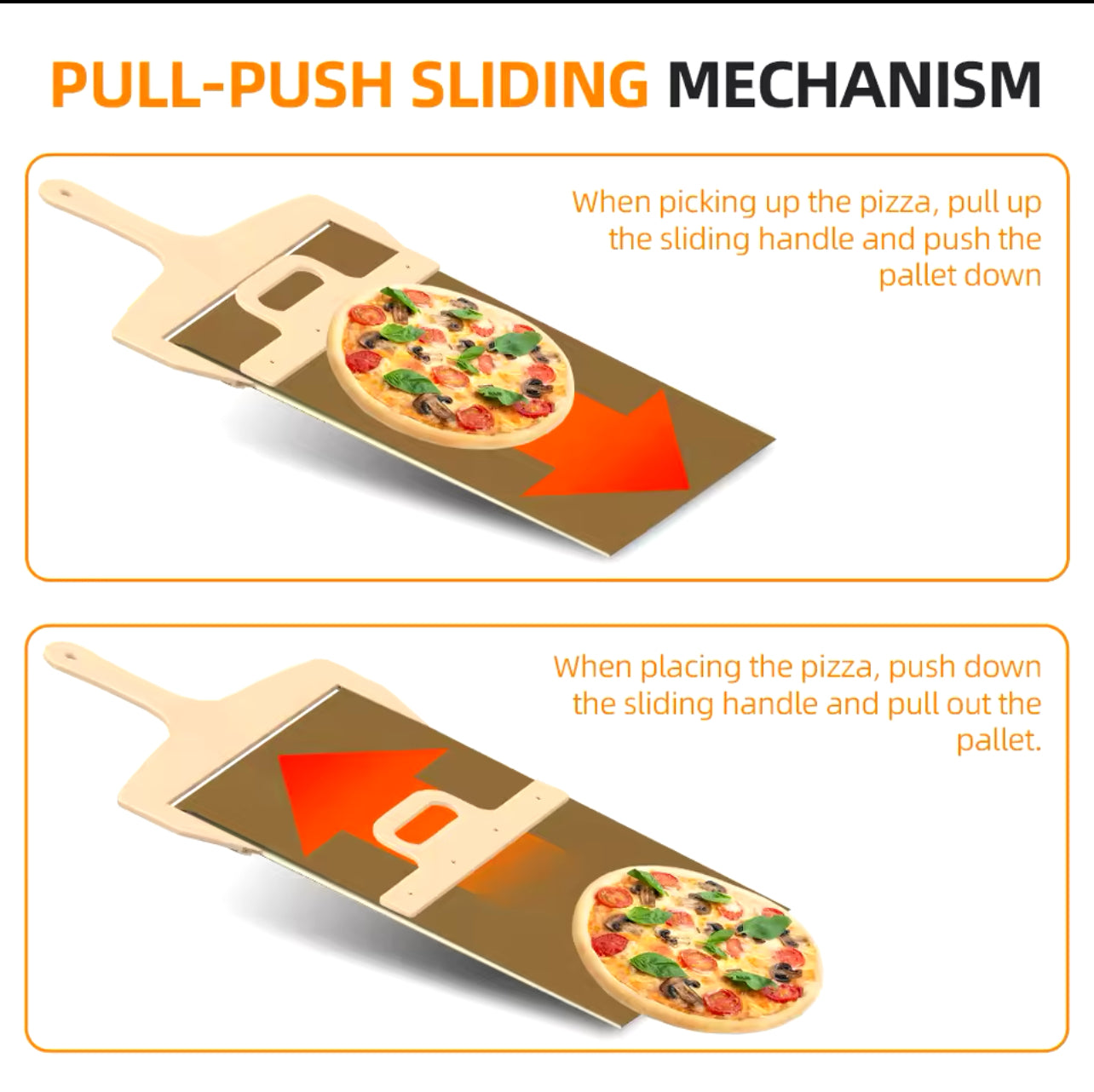 Pelle à Pizza avec Glissement