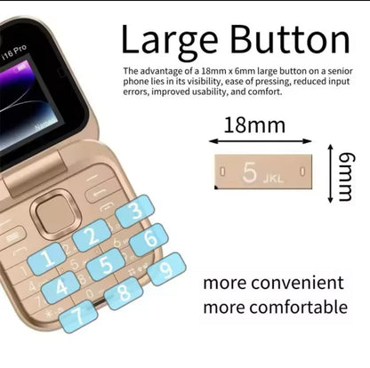 Téléphone Pliant Mini LED