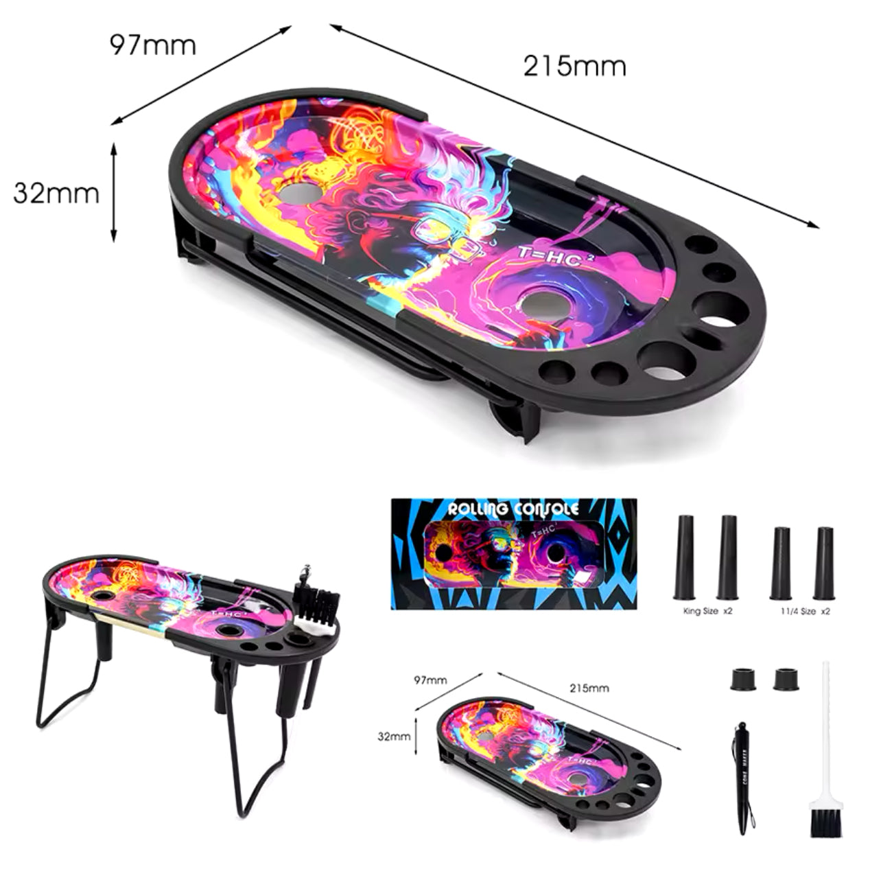 Console roulage design pliable