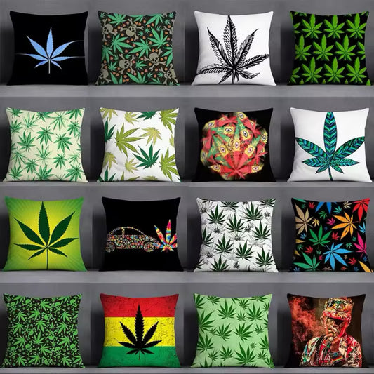 Coussin Feuille Ambiance Rasta