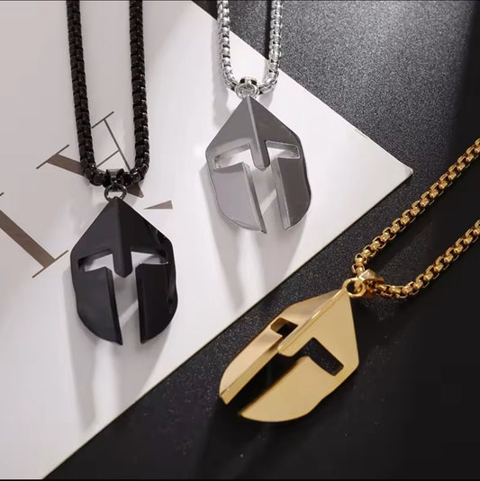 Collier Casque Guerrier Spartiate