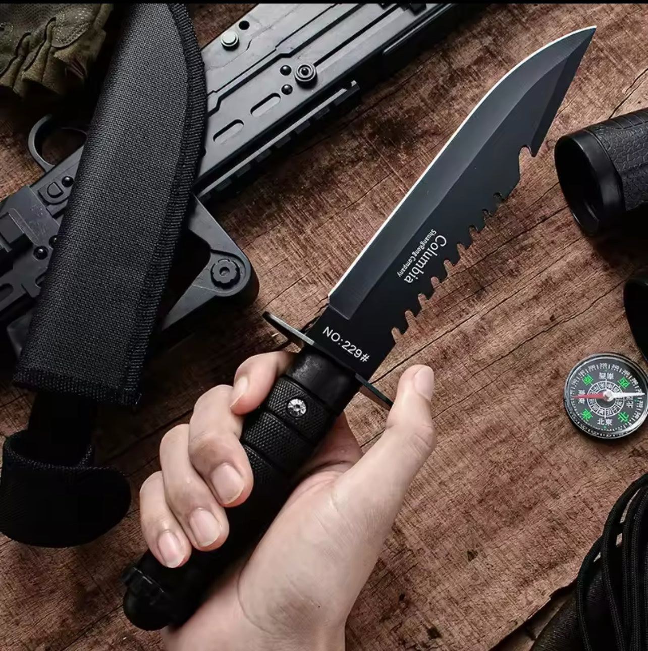 Couteau Tactique Columbia avec Étui