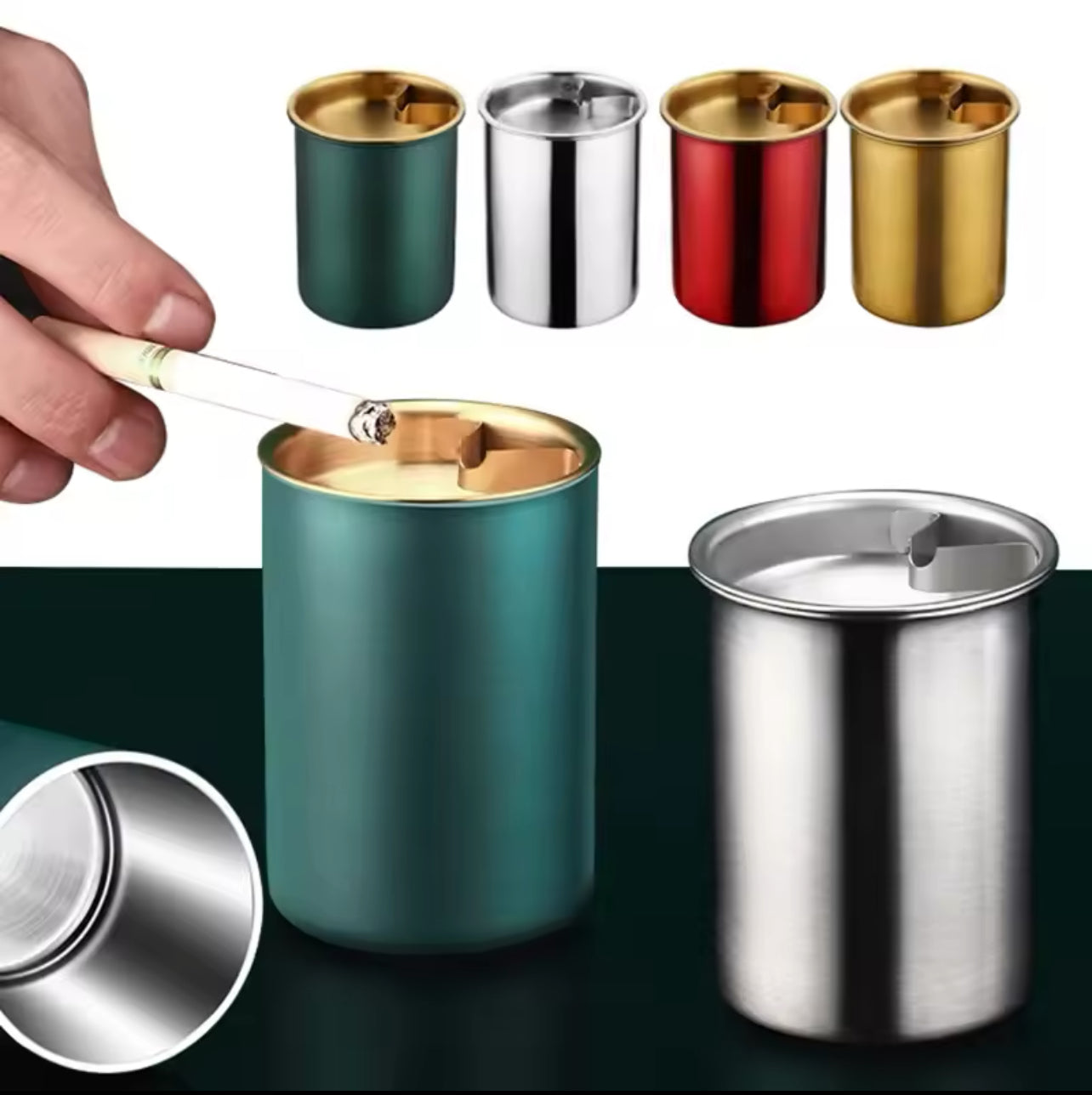 Cendrier design en métal