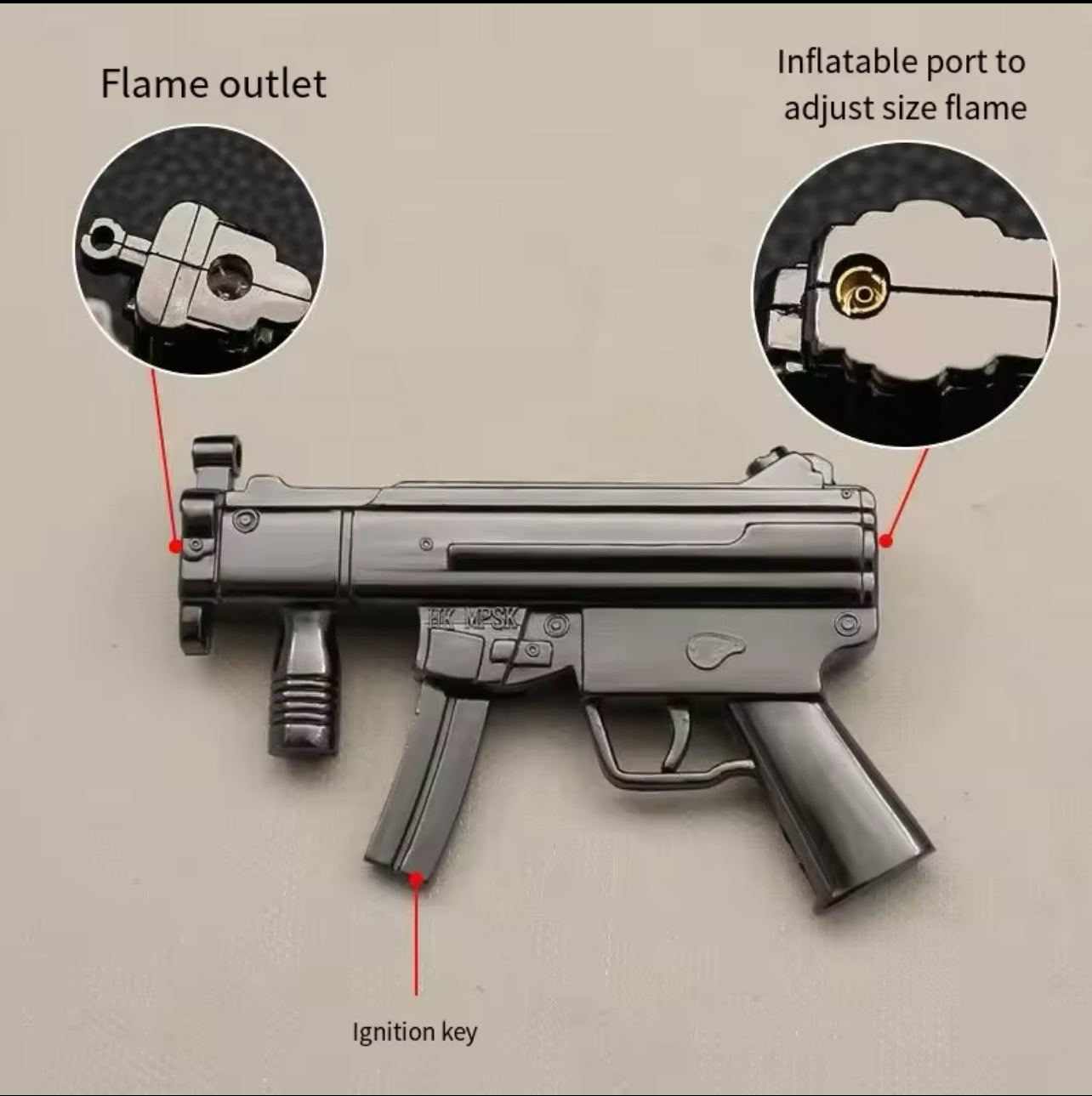 Briquet Torche Mitraillette MP5