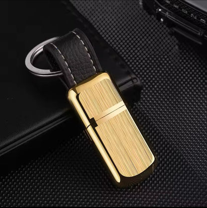 Briquet Porte-Clés Élégant Or Brossé