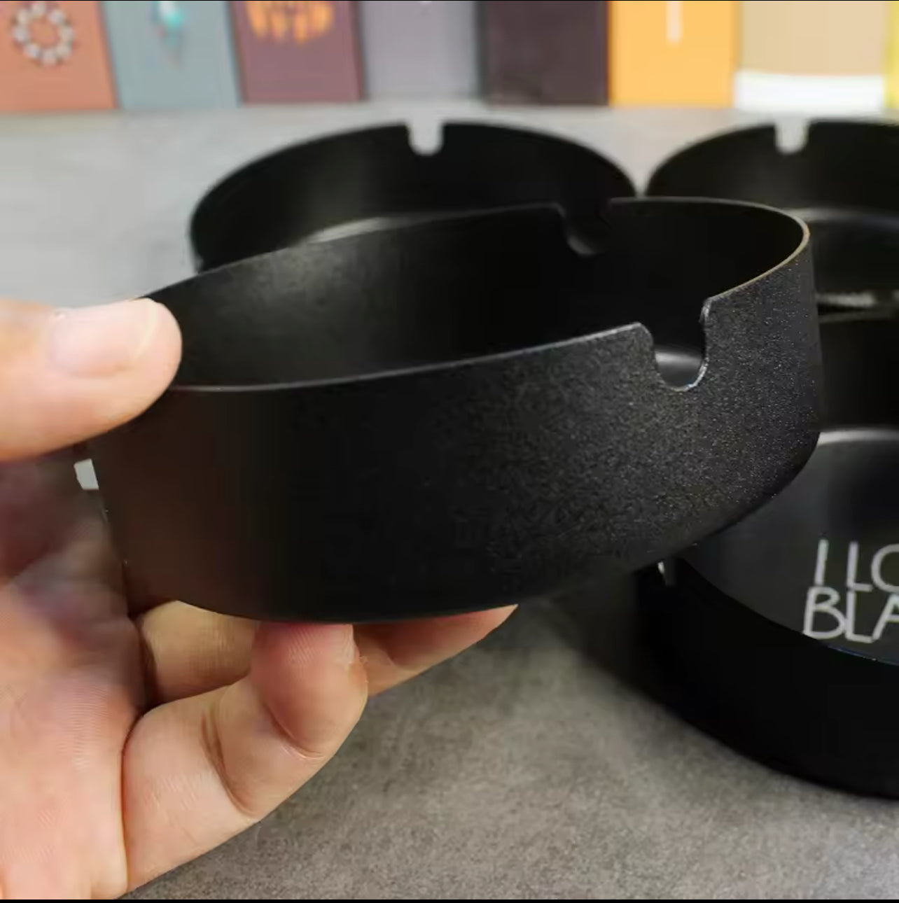 Cendrier Design Noir