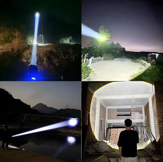 Lampe Torche LED Ultra Puissante 100000000LM – Rechargeable USB-C