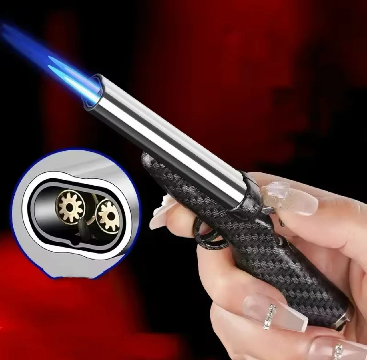 Briquet Fusil à Pompe à Flamme Bleue