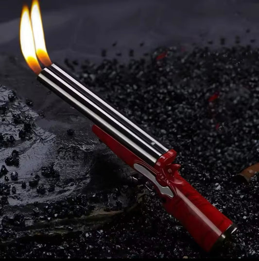 Briquet Fusil à Pompe à Double Flamme