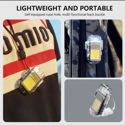 Briquet Électrique Double Arc avec Lampe Torche COB